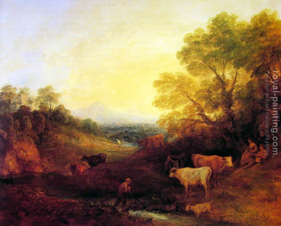 Thomas Gainsborough : Landscape with Cattle